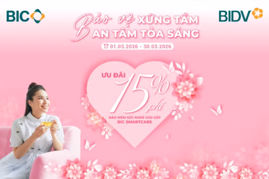 BIC ưu đãi 15% phí bảo hiểm sức khoẻ cao cấp mừng Ngày Quốc tế Phụ nữ