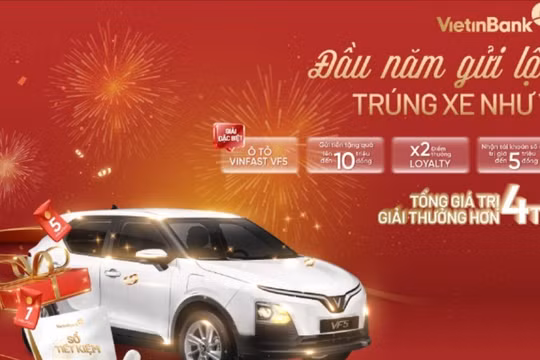 Trúng ô tô điện VinFast VF5 khi gửi tiết kiệm đầu năm 2026 tại VietinBank