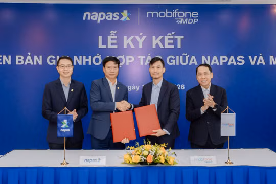 Lãnh đạo MDP và NAPAS tham dự lễ ký kết BB ghi nhớ hợp tác