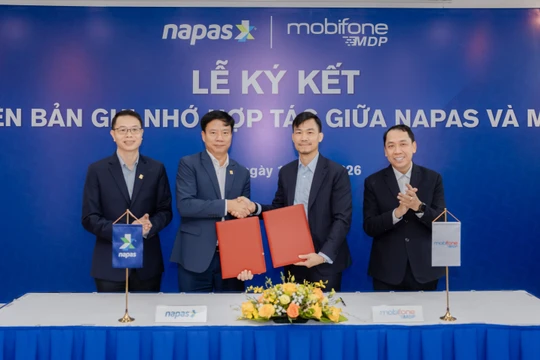 Lãnh đạo MDP và NAPAS tham dự lễ ký kết BB ghi nhớ hợp tác