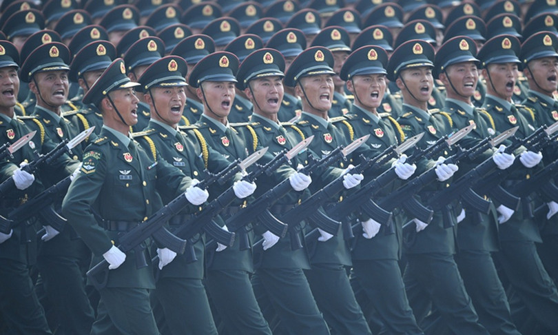 Một đội hình của Quân Giải phóng Nhân dân Trung Quốc (PLA) tham gia cuộc duyệt binh kỷ niệm 70 năm ngày thành lập nước Cộng hòa Nhân dân Trung Hoa tại Bắc Kinh ngày 1/10/2019. Ảnh: Xinhua.