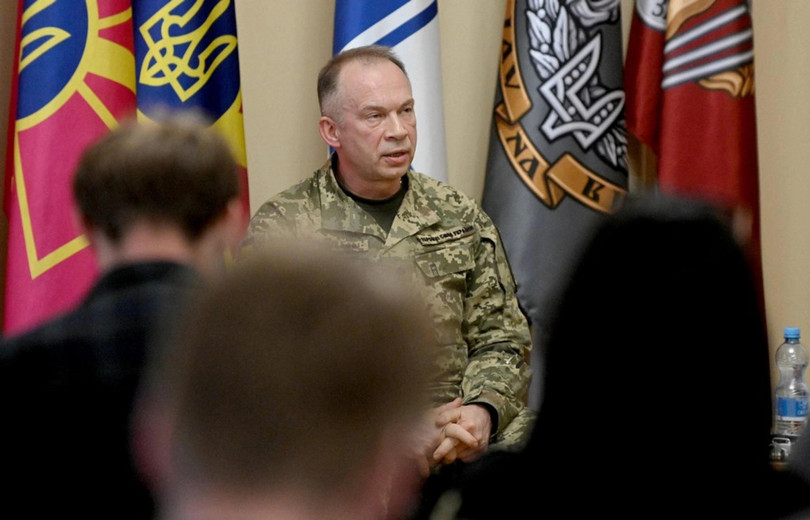 Ông Oleksandr Syrsky, đang nói chuyện với các nhà báo trong một cuộc họp ở Kiev vào ngày 22/6/2025. Ảnh: AFP.