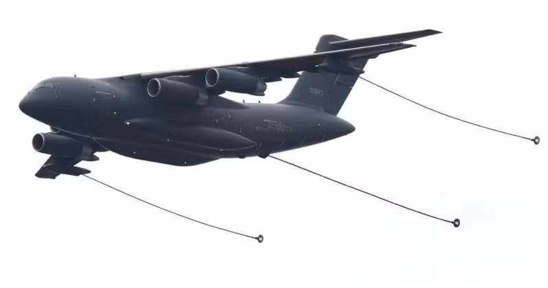 Máy bay tiếp dầu YY-20 của Trung Quốc. Ảnh: MW.