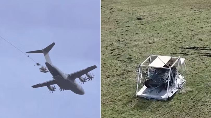 Đức đã thả dù thành công xe bọc thép hạng nhẹ Wiesel lần đầu tiên. Ảnh: IE.