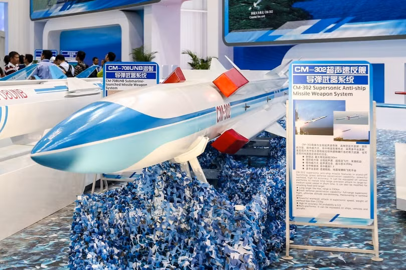 Hệ thống tên lửa chống hạm siêu âm CM-302 đã được đưa ra thị trường quốc tế vào năm 2016. Ảnh: SCMP.