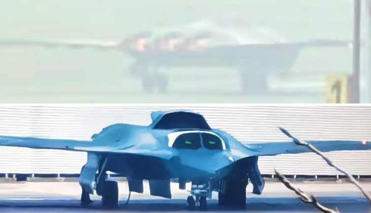 Máy bay chiến đấu thế hệ thứ 6 của Trung Quốc khởi động động cơ (ảnh trên) và mở khoang chứa vũ khí. Ảnh: MW.