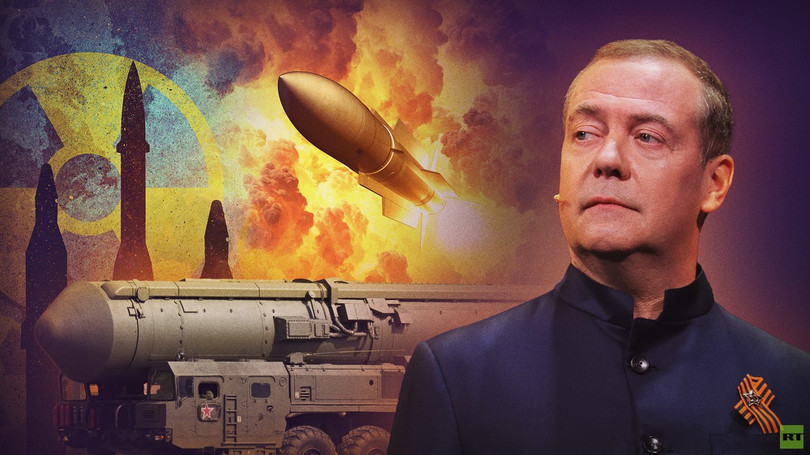 Cựu Tổng thống Nga Dmitry Medvedev cảnh báo về thế giới hậu hiệp ước New START trong một cuộc phỏng vấn. Ảnh: RT.