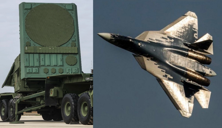 Radar phòng không Patriot và máy bay chiến đấu Su-57. Ảnh: MW.