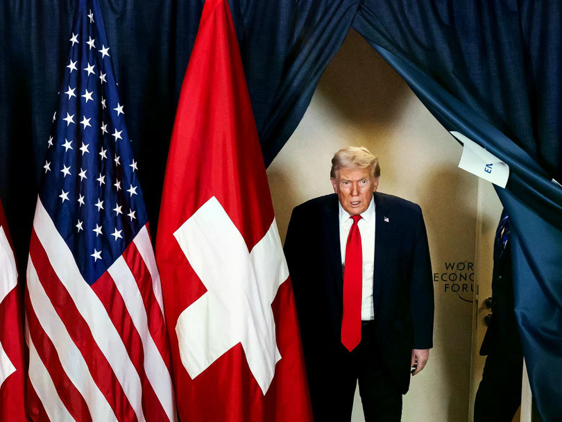 Tổng thống Mỹ Donald Trump tại Diễn đàn Kinh tế Thế giới ở Davos, Thụy Sĩ vào tuần trước. Ảnh: WSJ.
