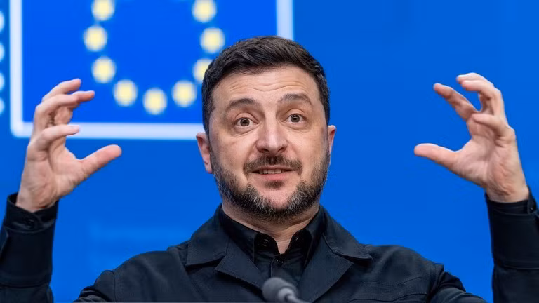 Tổng thống Ukraine Volodymyr Zelensky tại Brussels, Bỉ ngày 18/12/2025. Ảnh: Getty.