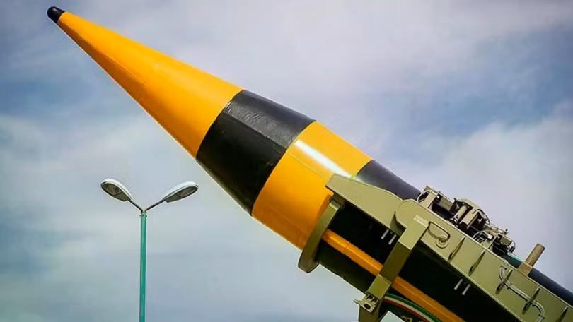 Tên lửa đạn đạo tầm trung Kheibar của Iran. Ảnh: Wiki.