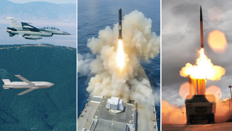 Các vụ phóng tên lửa JASSM, Tomahawk và THAAD của Mỹ. Ảnh: MW.