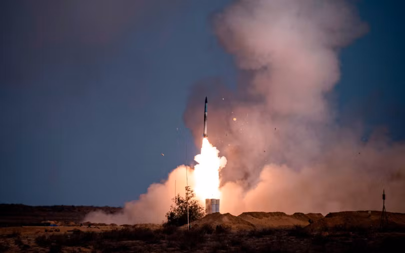 Tên lửa RM-48U được sử dụng làm mục tiêu tập bắn cho các hệ thống phòng không S-300 và S-400. Ảnh: AFP.