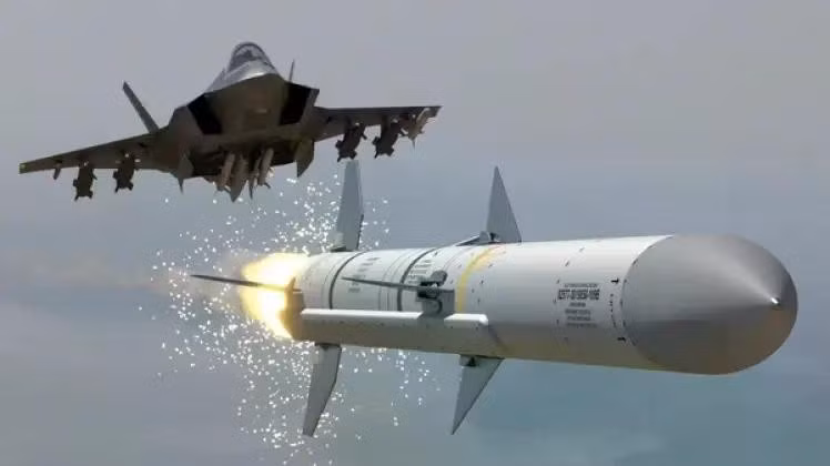 Ảnh đồ họa cho thấy máy bay F-35 phóng tên lửa AIM-120. Ảnh: MW.