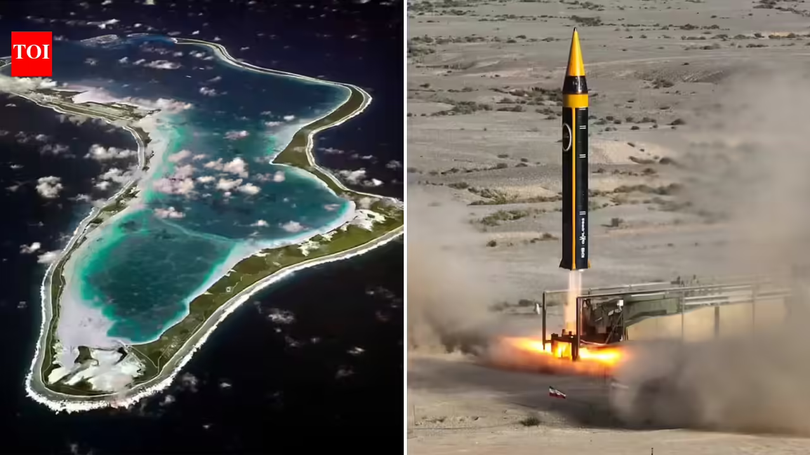 Việc Iran phóng tên lửa nhằm vào căn cứ Diego Garcia của Mỹ-Anh cho thấy năng lực tấn công tầm xa vượt trội của nước này. Ảnh: TOI.