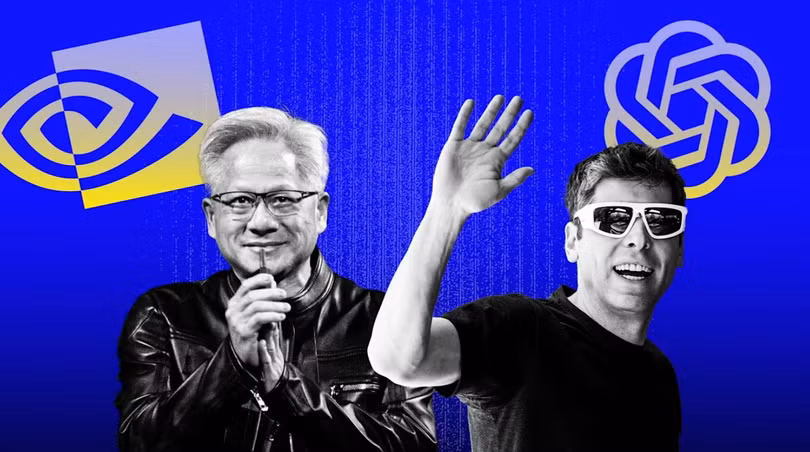 CEO Nvidia Jensen Huang và CEO OpenAI Sam Altman. Ảnh: FT.