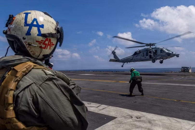 Nhóm Tác chiến Tàu sân bay Abraham Lincoln hiện đang ở khu vực Trung Đông. Ảnh: Hải quân Mỹ.