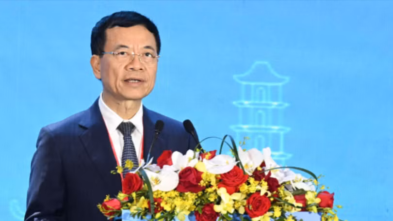 Bộ trưởng Nguyễn Mạnh Hùng, Bộ trưởng Bộ Khoa học và Công nghệ, phát biểu khai mạc Hội nghị ADGMIN lần thứ 6.