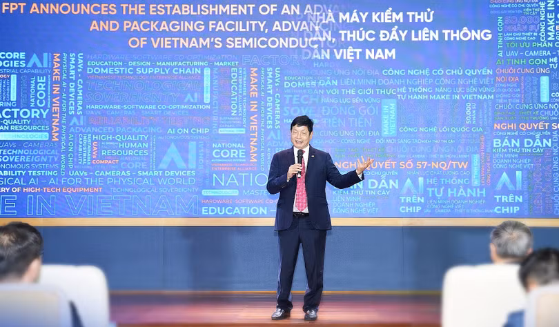 Chủ tịch FPT Trương Gia Bình cho biết nhà máy kiểm thử và đóng gói tiên tiến sẽ giúp khép kín hệ sinh thái bán dẫn tại Việt Nam.