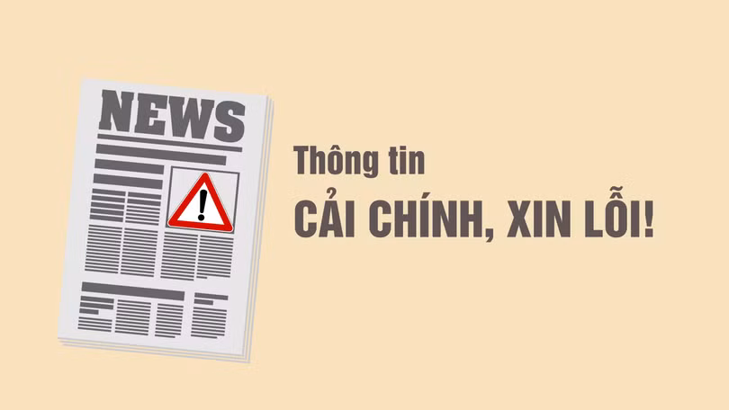 Thông tin cải chính, xin lỗi