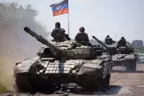 Lực lượng xe tăng dân quân Donetsk. Ảnh RusVesna.
