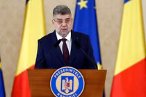 Thủ tướng Marcel Ciolacu phát biểu tại Bucharest, Romania ngày 23/12. Ảnh: RT.