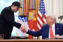 Tỷ phú Elon Musk và Tổng thống Mỹ Donald Trump. Ảnh: Getty.