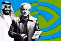 Hoàng Thái tử Arab Saudi Mohammed bin Salman và giám đốc Nvidia Jensen Huang (Ảnh: FT)
