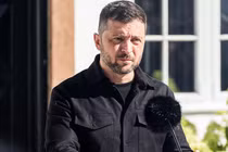 Tổng thống Ukraine Volodymyr Zelensky tại Đan Mạch hôm 3/9. ảnh: Getty.