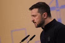 Tổng thống Ukraine Volodymyr Zelensky phát biểu tại Hội nghị phục hồi Ukraine 2024 ở Berlin, Đức, vào ngày 11/6 (Ảnh: Getty)