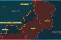 Tháng trước, Nga tuyên bố rằng Kupyansk và Krasnoarmeysk đã bị lực lượng của họ bao vây hoàn toàn. Ảnh: RT.