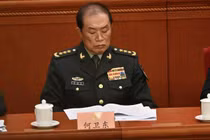 Ông Hà Vệ Đông, nhân vật quyền lực số hai trong quân đội Trung Quốc, trở thành quan chức cấp cao mới nhất bị điều tra tham nhũng. Ảnh: AFP.