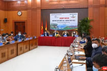 Quang cảnh họp báo công bố sự kiện Năm du lịch Quốc gia – Quảng Nam 2022 tại đầu cầu UBND tỉnh Quảng Nam