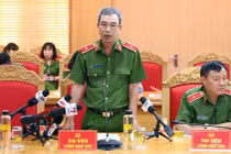 Thiếu tướng Nguyễn Văn Thành, Phó Cục trưởng C03 thông tin tại họp báo (Ảnh: Bộ Công an)