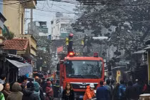 Hà Nội: Cháy nhà tại khu vực chợ Nhổn 