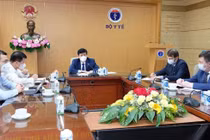 Bộ trưởng Bộ Y tế Nguyễn Thanh Long làm việc với Quỹ Đầu tư Trực tiếp Nga về vấn đề vaccine phòng COVID-19 (Ảnh - Trần Minh) 