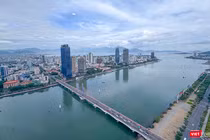 Một góc đô thị Đà Nẵng nhìn từ trên cao.
