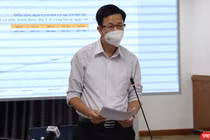Phó Ban chỉ đạo Phạm Đức Hải phát biểu tại họp báo. Ảnh: Linh Nhi