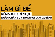 Làm gì để kiểm soát quyền lực, ngăn chặn suy thoái và lạm quyền?