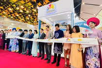 Sở Du lịch Đà Nẵng khai trương gian hàng xúc tiến du lịch tại Hội chợ SATTE 2025 (Ấn Độ). Ảnh: CTV.