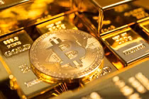 Giá vàng, giá Bitcoin. Ảnh: Pinterest.