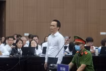 Ông Trịnh Văn Quyết tại phiên tòa sơ thẩm. Ảnh: N.T.