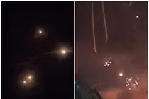 Tên lửa của Hamas từ dải Gaza bắn tới (trái) và hệ thống Iron Dome của Israel đánh chặn (phải). (Ảnh: Đông Phương).