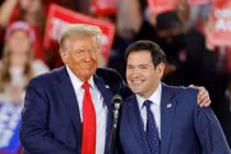 Donald Trump và Marco Rubio, người được ông chọn giao chức Ngoại trưởng trong chính quyền Trump 2.0 (Ảnh: Singtao)