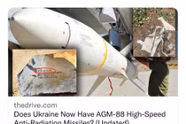 Trang web TheDrive của Mỹ viết về sự xuất hiện của tên lửa AGM-88 HARM ở Ukraine (Ảnh: Zhihu).