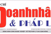 Măng sét Tạp chí Doanh nhân và Pháp lý.