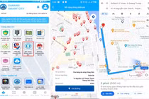 Giao diện hỗ trợ tìm kiếm nhà vệ sinh miễn phí lên app Danang Smart City