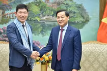 Phó Thủ tướng Lê Minh Khái tiếp ông Anthony Tan, Tổng Giám đốc kiêm đồng sáng lập Tập đoàn Grab toàn cầu. Ảnh VGP.