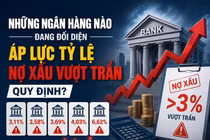 8 ngân hàng đang đối diện áp lực tỷ lệ nợ xấu vượt trần quy định