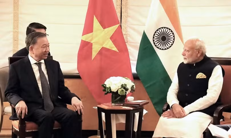 Tổng bí thư, Chủ tịch nước Tô Lâm gặp Thủ tướng Ấn Độ Narendra Modi bên lề Hội nghị Đại hội đồng Liên Hợp Quốc, ngày 23/9/2024. Ảnh: TTXVN.